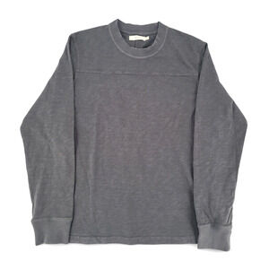 AE77 American Eagle Mens Medium Long‎ Sleeve Crew Neck Shirt Gray Vintage Casual